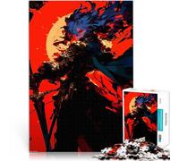 Guerriero anime con spada puzzle 1000 pezzi per adulti Giocattoli che creano dipendenza e sfidano l'intelligenza del cervello Regalo di compleanno, regali 38x26cm