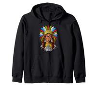 Guerriero Azteco civiltà Azteca Guerriero Maya Antica Felpa con Cappuccio