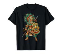 Guerriero Azteco Mitologia Messicana Inca Maya Indigeno Maglietta