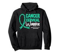 Guerriero del cancro cervicale Forza Coraggio Speranza Felpa con Cappuccio
