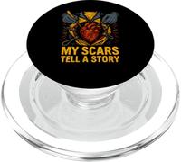 Guerriero del cuore Le mie cicatrici raccontano una storia Paziente chirurgico fresco PopSockets PopGrip per MagSafe