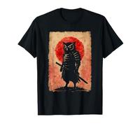 Guerriero Gufo Samurai Giappone Cultura Estetica Tradizione Maglietta