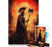 Guerriero in battaglia Puzzle da 1000 pezzi per adulti Gioco di memoria e apprendimento Incastro perfetto,senza spazi vuoti Attività rilassante per la pausa mentale (38x52cm)