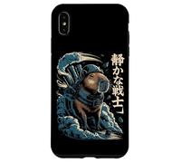 Guerriero mech Capybara con cannoni a vapore e testo kanji Custodia per iPhone XS Max