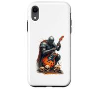 Guerriero medievale che suona la chitarra elettrica Art Custodia per iPhone XR