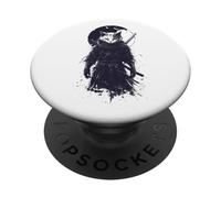 Guerriero Ninja Cat con Katana e Luna PopSockets PopGrip Adesivo
