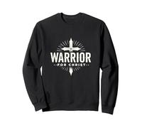 Guerriero Religioso per Cristo Fede Abbigliamento per Uomo Felpa, Unisex per Adulti, Nero, M