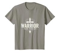 Guerriero Religioso per Cristo Fede Abbigliamento per Uomo Maglietta, Bambini, Ardesia, 8 Anni