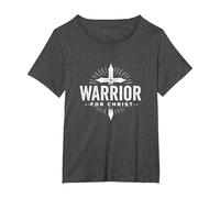 Guerriero Religioso per Cristo Fede Abbigliamento per Uomo Maglietta, Donna Plus-Size, Grigio Scuro, 1X