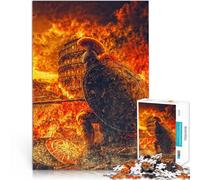 Guerriero romano in fiamme puzzle 1000 pezzi per adulti Aiuta il cervello ad allenare i giocattoli che creano dipendenza per coltivare la pazienza Regali di compleanno 38x26cm