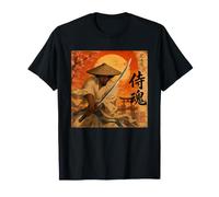 Guerriero Samurai Africano Katana Black History Month Bushido Maglietta