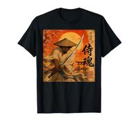 Guerriero Samurai Africano Katana Black History Month Bushido Maglietta