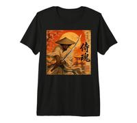 Guerriero Samurai Africano Katana Black History Month Bushido Maglietta Premium