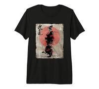Guerriero Samurai Giapponese Retro Giappone Bushido Maglietta Premium