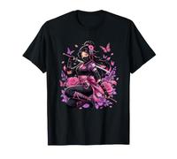 Guerriero Samurai Ninja Ombra Sakura Rosa Maglietta