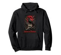 Guerriero Spade E Ombre Dark Fantasy Cavaliere Felpa con Cappuccio