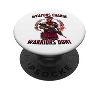 Guerriero spartano con un'arma moderna: Warrior T Soldier PopSockets PopGrip Adesivo