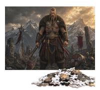 Guerriero Vichingo Norreno Puzzle in Legno 1000 Pezzi, Gioco da Tavolo