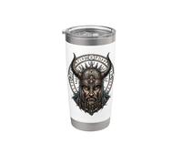 Guerriero vichingo runa norrena Odino Thor Valhalla Bicchiere termico in acciaio inox doppia parete