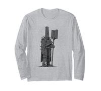 Guerriero Xilografia Samurai Armatura Arte Oscura Maglia a Manica