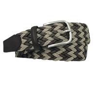 Gürtel Mann Frau aus Baumwolle und echtem Leder, 3,5 cm nickelfreie Schnalle
