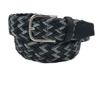 Gürtel Mann Frau aus Baumwolle und echtem Leder, 3,5 cm nickelfreie Schnalle