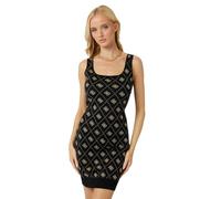 Eco Sarah Quattro G Abito in Maglia, Travertino Nero Sabbia Com, L