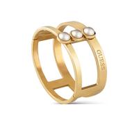Guess 3 Bracciale Rigido Bianco Perla Oro UBB78067-L