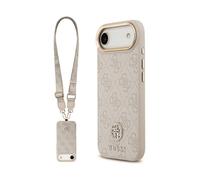 GUESS 4G con logo in strass CUSTODIA PER SMARTPHONE per Apple Universale, Crema