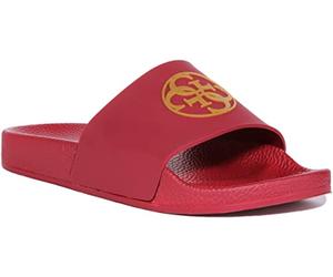 GUESS 4G Logo Beach Slippers E2GZ01 BB00F 36 Rosso Autumn Spice G599