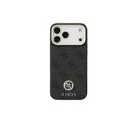 Custodia MagSafe Guess 4G con logo Strass e bottoni in metallo a strappo per iPhone 17 Pro nero - Nouvo