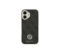 GUESS 4G Logo con Strass e Cinturino Grande MagSafe CUSTODIA PER CELLULARE per Apple Universale, Nero