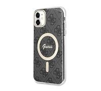 GUESS 4G Magsafe GUHCN61G4GLGR - Custodia per Apple iPhone 11 (6,1), colore: Nero
