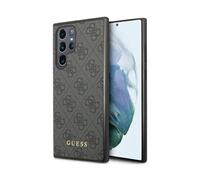 Guess 4G Metal Logo Cover Grigio - Samsung Galaxy S23 Ultra