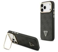 Guess 4G PU Triangle Logo & Support Camera MagSafe Case per iPhone 17 Pro Max Ne