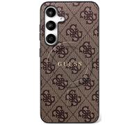 CG MOBILE Guess 4G Anello classico Logo compatibile con MagSafe Custodia per Samsung Galaxy S25 FE (marrone)