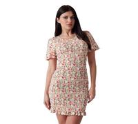 GUESS Abito da donna Eco a maniche corte Claire Smock, Stampa Margherite Dipinte, L