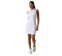 GUESS Abito da Tennis Donna, Mini Vestito Polo Senza Maniche, Bianco, 95% Cotone
