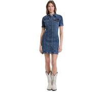 GUESS Abito Donna in Jeans W5YK55D5R11 (IT, Testo, M, Regular, Regular, Blu)