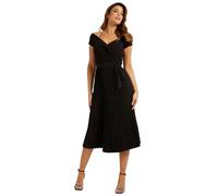 GUESS Abito Erynn a Maniche Corte Vestito, Nero Corvino, XS Donna