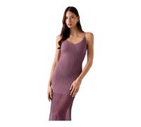 Guess - Abito lungo Meena con gonna in rete a coste - - Dresses - Donna - Viola - S