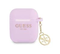 Guess AirPods Custodia 4G Charms Silicone Viola