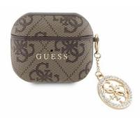 GUESS AirPods Custodia PU 4G Script Logo con strass per AirPods Pro 2 (marrone)
