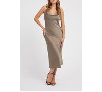 GUESS Akilina Dress Walnut Shell Taglia: M | Abiti Midi Outlet | Donna | Marrone