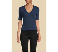 GUESS Allison Top Short Sleeve Secret Blue Blouse Multi Taglia: XS | Magliette intime Outlet | Donna | Blu