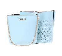 Guess Amara Borsa Donna Blu Chiaro Pelle sintetica Tessuto Tracolla Surf - Borsa donna