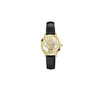 GUESS Orologio analogico 'Quattro Clear' oro / nero, Taglia One Size