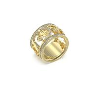 GUESS Anello 4 Love in acciaio dorato