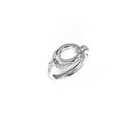 GUESS Anello da donna OH MY G, Acciaio inossidabile, Vetro, es_MX