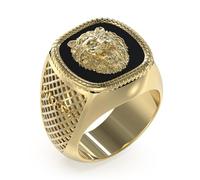 GUESS Anello da Uomo della Collezione Lion King. L'anello ha Come Simbolo Leone ed ha Misura 22 Trendy cod. JUMR04003JWYGBK62
